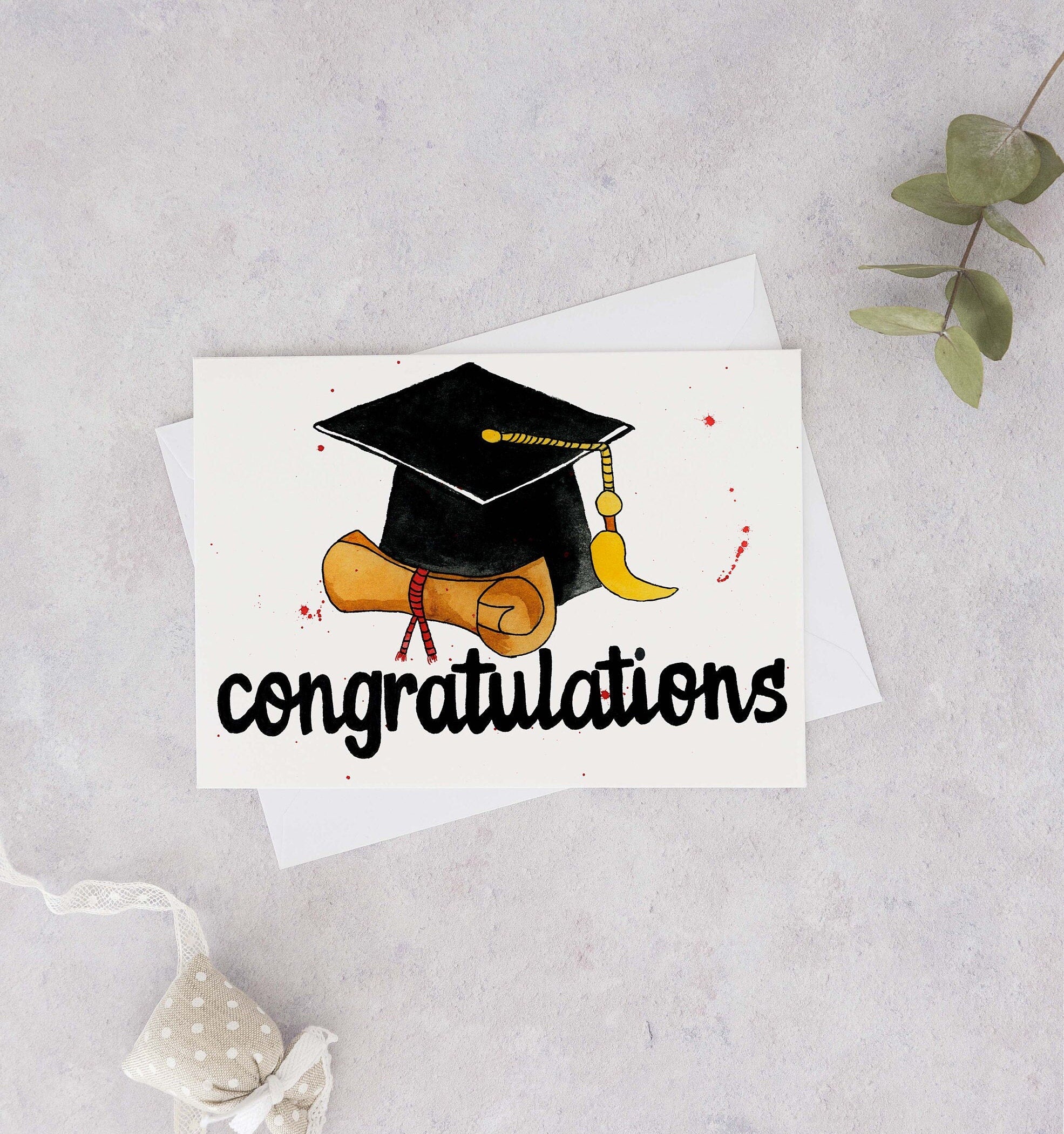 Congratulations Graduation Card - Diploma – Wild Juniper Art Studio