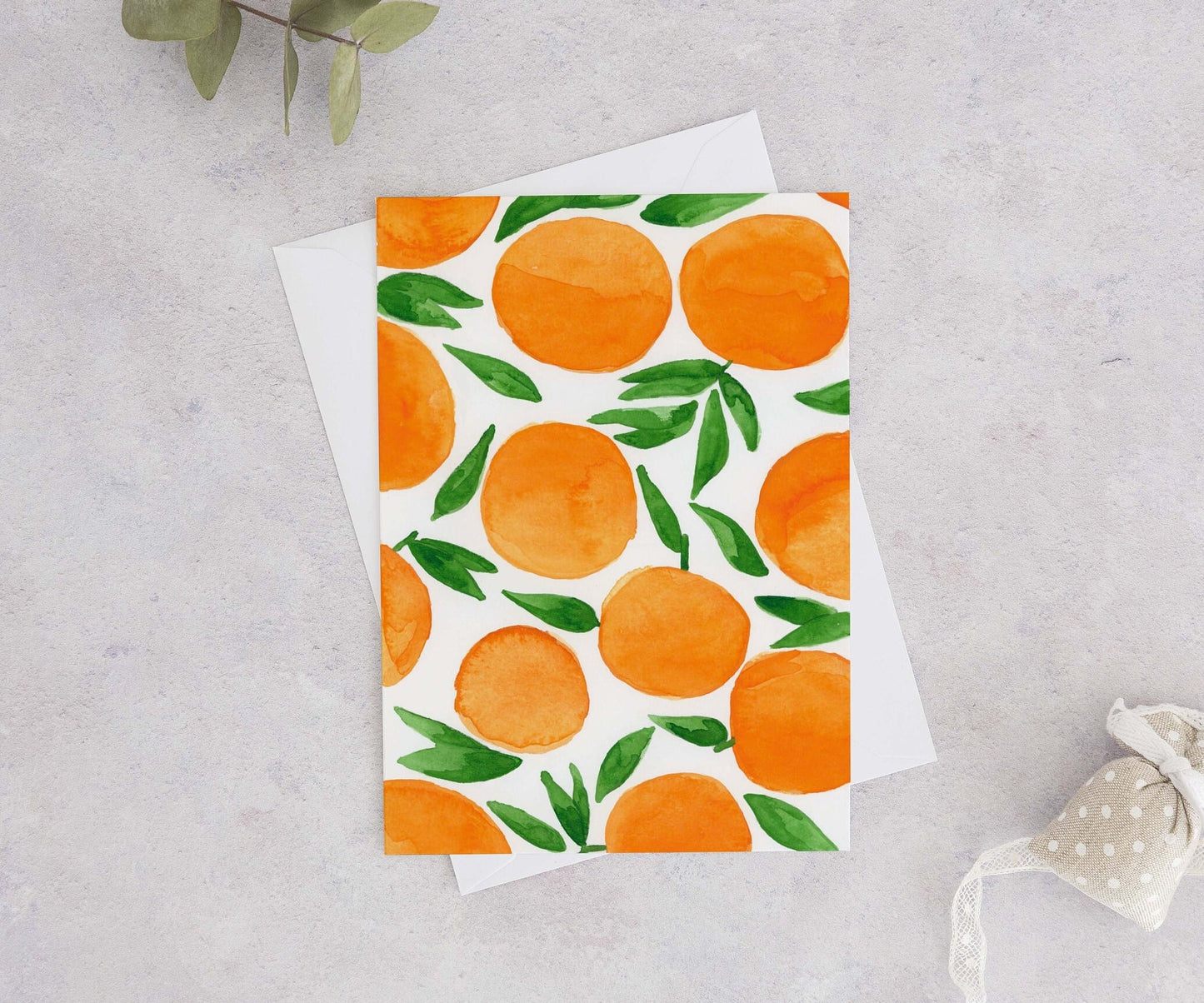 Orange Greeting Card