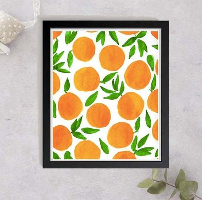 Watercolour Orange Print